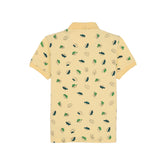 Status Quo Boys All-Over Abstract Printed Polo Collar Tshirt